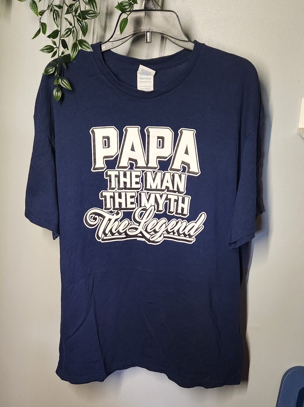 Papa The Man The Myth The Legend Graphic Tee - Navy
